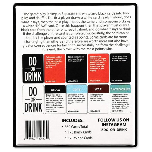 (image for) Do or Drink Win or Blackout Card Game