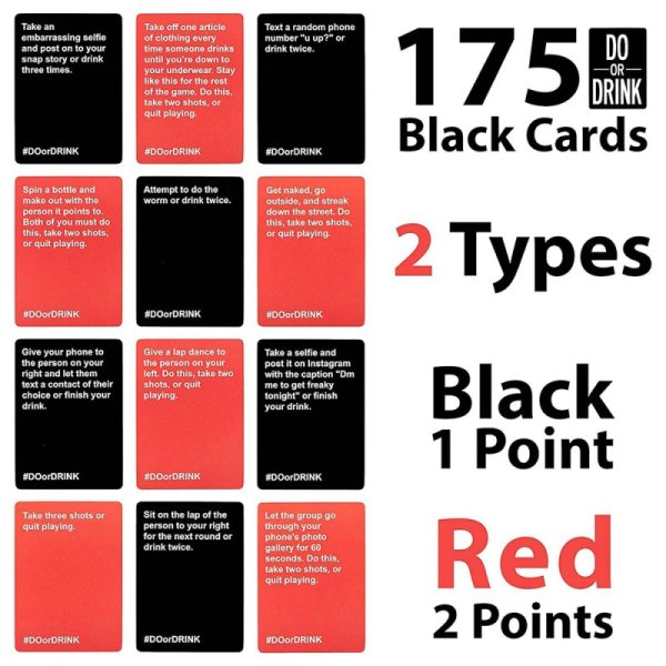 (image for) Do or Drink Win or Blackout Card Game