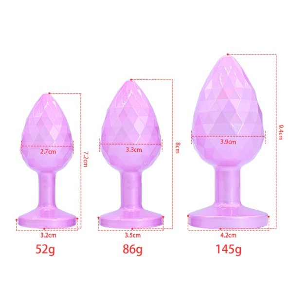 (image for) Diamond Pattern Steel Anal Plug