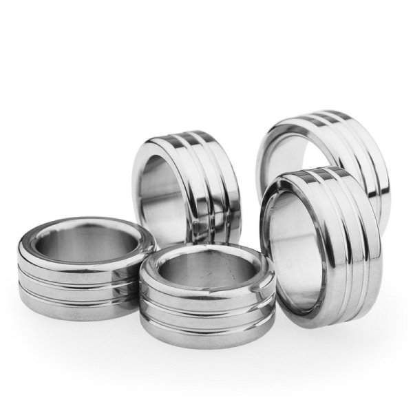 (image for) Heavy Duty Stainless Steel Cock Ring - 2 Ring