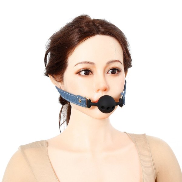 (image for) Denim Strap With Silicone Mouth Ball