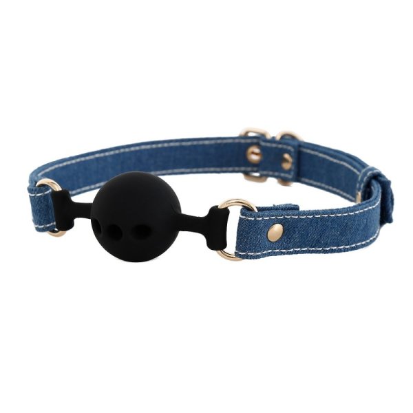 (image for) Denim Strap With Silicone Mouth Ball