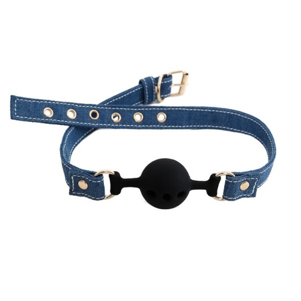 (image for) Denim Strap With Silicone Mouth Ball