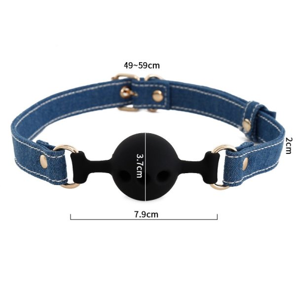 (image for) Denim Strap With Silicone Mouth Ball