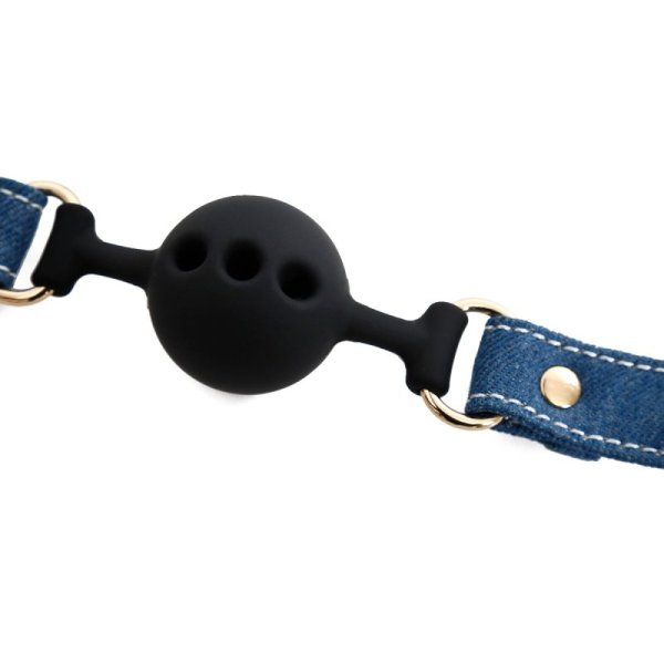 (image for) Denim Strap With Silicone Mouth Ball