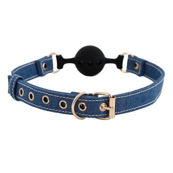 (image for) Denim Strap With Silicone Mouth Ball