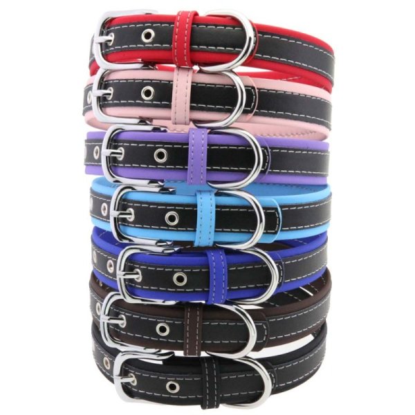 (image for) Padded Contrast Leather Collars