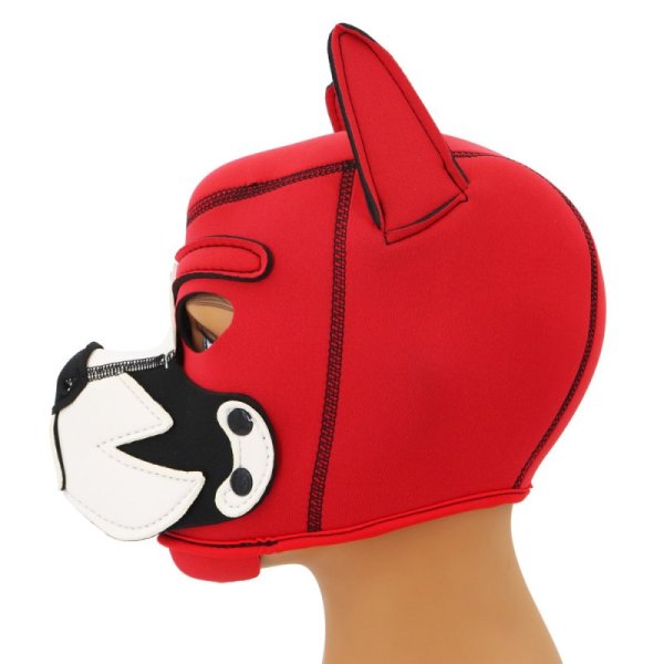 (image for) Puppy Play Fetish Hood Cosplay White Muzzle
