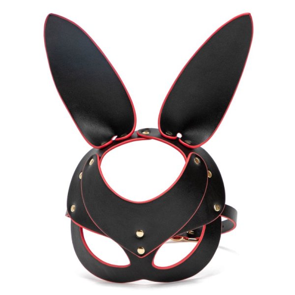 (image for) Punk Gothic Cosplay Women Leather Bunny Ears Mask