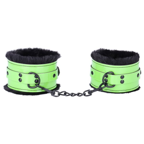 (image for) Fuzzy Leather Handcuffs