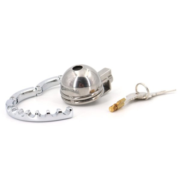 (image for) Round Lid Gear Ring Metal Chastity Cage