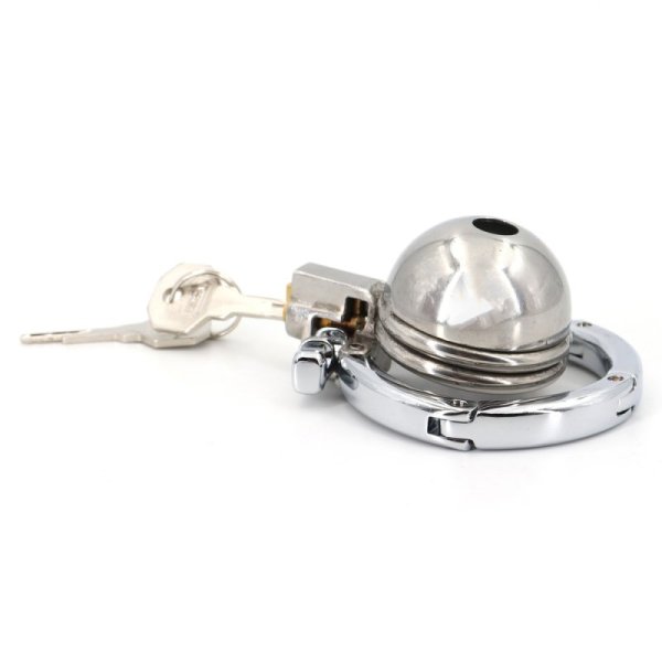 (image for) Round Lid Gear Ring Metal Chastity Cage
