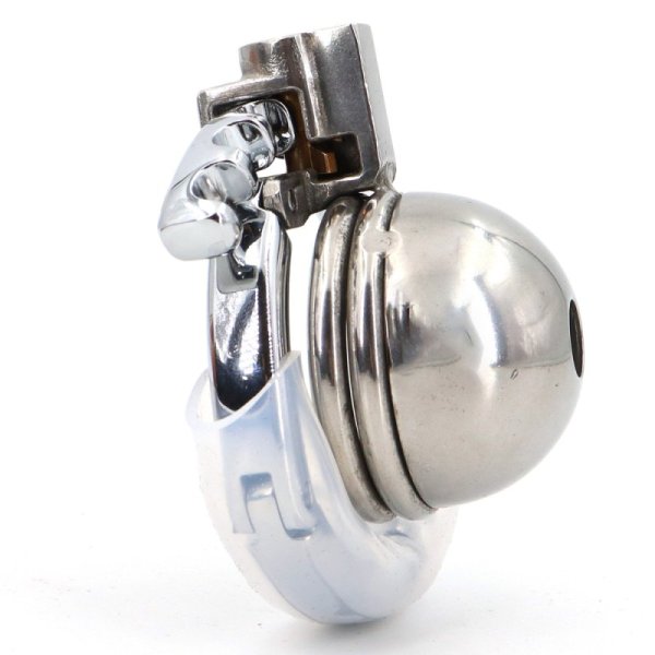 (image for) Round Lid Gear Ring Metal Chastity Cage