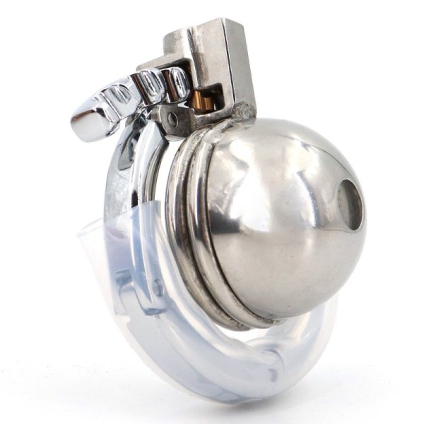 (image for) Round Lid Gear Ring Metal Chastity Cage