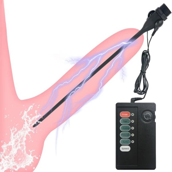 (image for) Silicone Electric Shock Hollow Plug Urethral Dilator