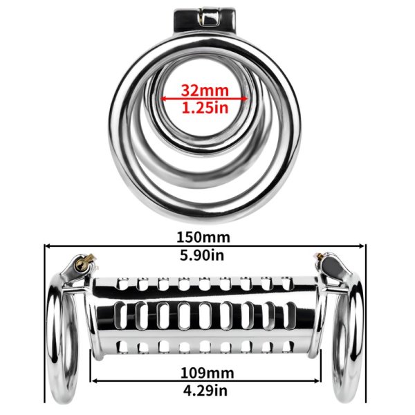 (image for) Metal Double Ended Chastity Cage