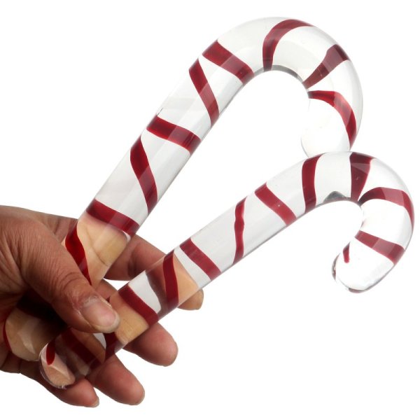 (image for) Gildo Candycane Glass Dildo