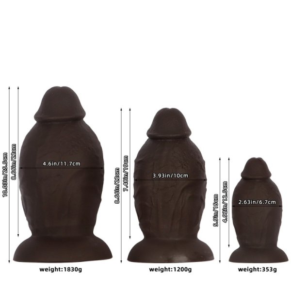 (image for) Realistic Silicone Girthy Anal Dildo