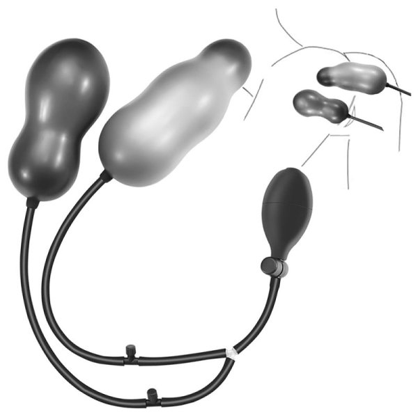 (image for) Double Head Inflatable Silicone Anal Plug