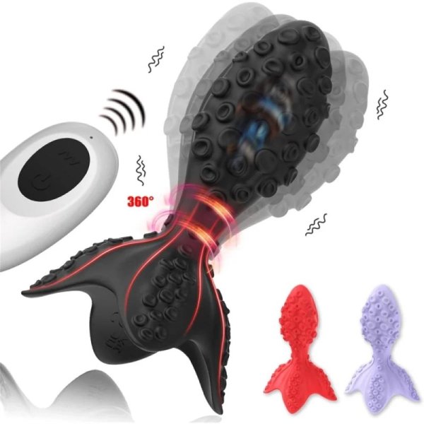 (image for) Octalus Suction Cup Design Vibrating Butt Plug