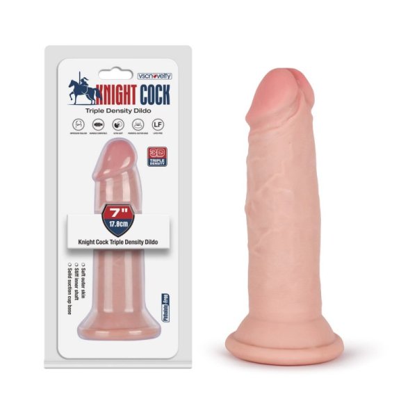 (image for) 7" Knight Cock 3D Triple Density Dildo