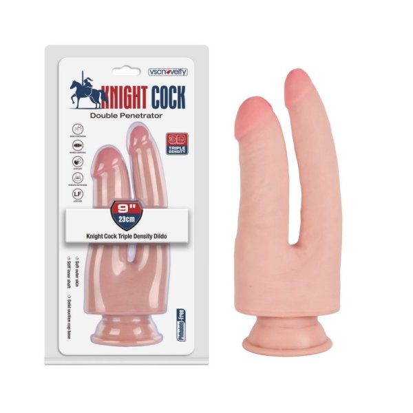 (image for) 9" Knight Cock 3D Triple Density Double Penetrator