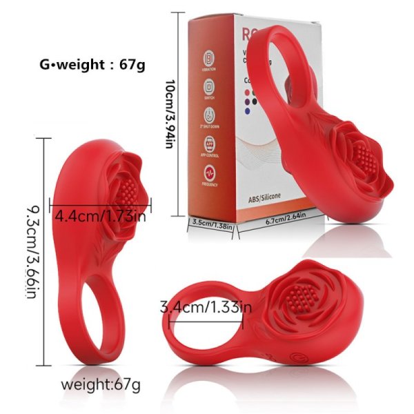 (image for) Vibrating Rose Cock Ring