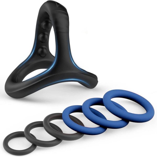(image for) Silicone Cock Rings Set with 7 Different Sizes