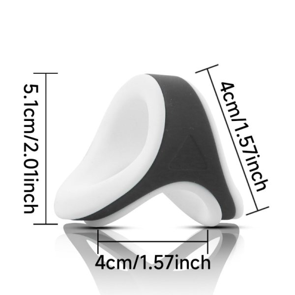 (image for) Silicone Double Color Penis Ring - White
