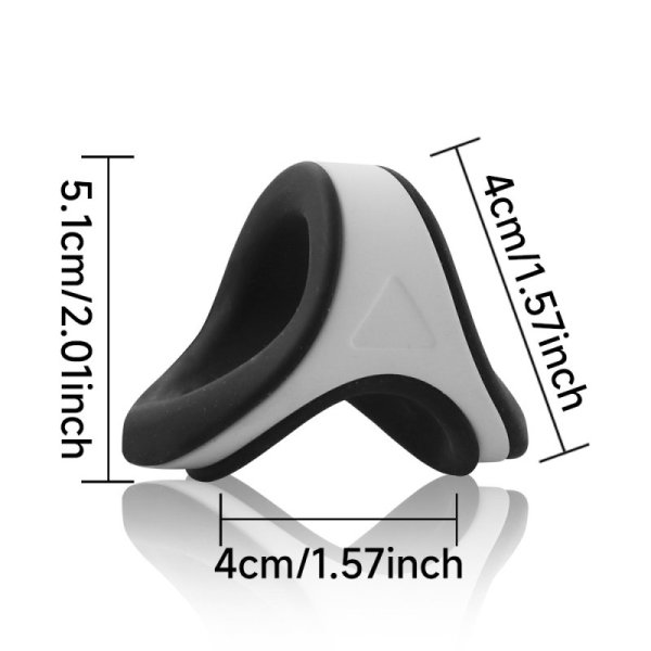 (image for) Silicone Double Color Penis Ring - Black