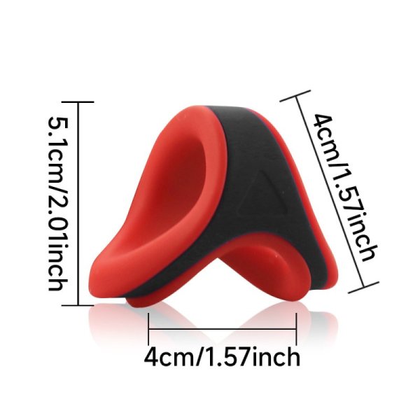 (image for) Silicone Double Color Penis Ring - Red