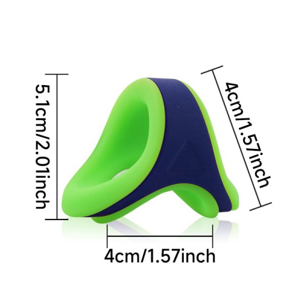 (image for) Silicone Double Color Penis Ring - Green