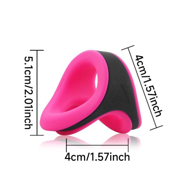 (image for) Silicone Double Color Penis Ring - Rose
