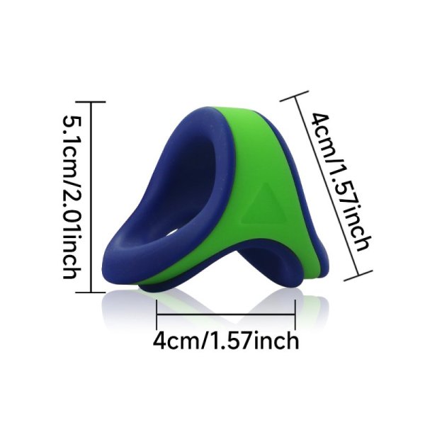 (image for) Silicone Double Color Penis Ring - Darkblue