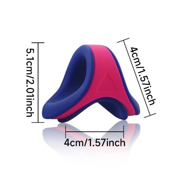 (image for) Silicone Double Color Penis Ring - Darkblue