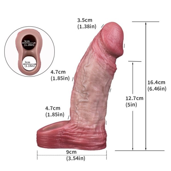 (image for) Realistic Penis Enlargement Sleeve - 6.46 in