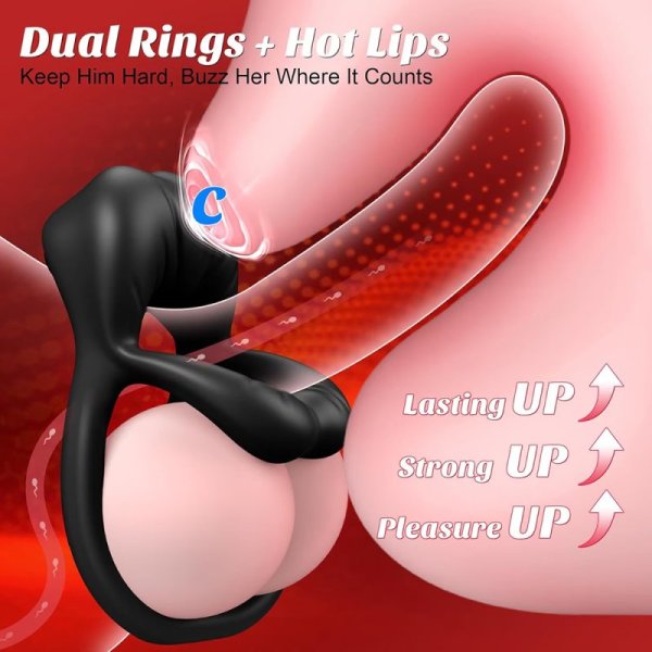 (image for) Lips Vibration Triple Cock Ring