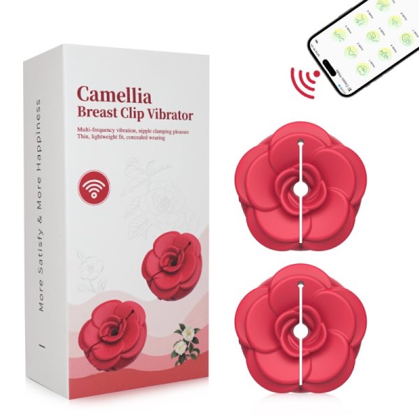 (image for) Camellia Vibrating Rose Nipple Clamp
