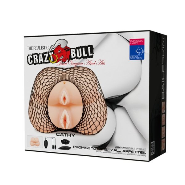 (image for) Vagina & Anal Lifelike Vibrating Fishnet Ass