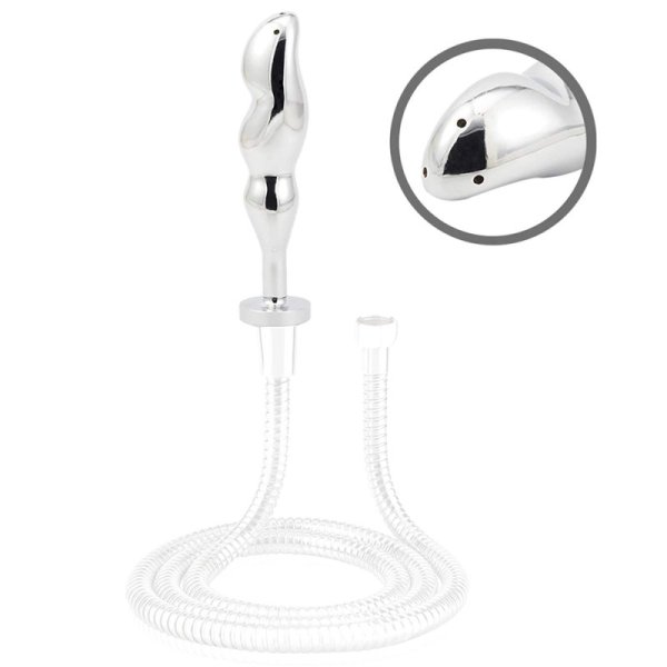 (image for) Water Dildo Steel Tip Shower Enema Irrigator