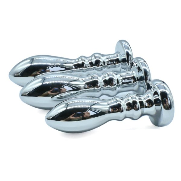 (image for) Metal Two Ring Anal Plug