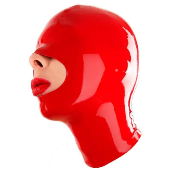 (image for) Latex Hood Half Face Cover Eyes