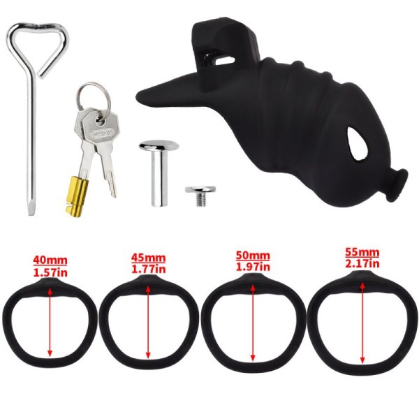 (image for) Soft Silicone Fish Chastity Cage