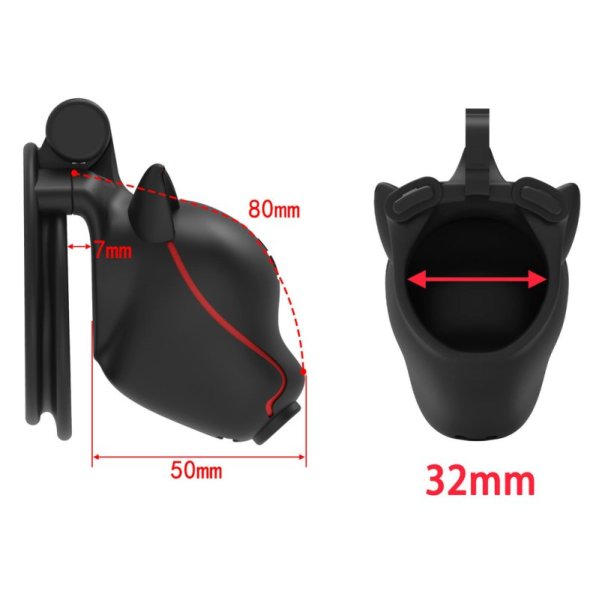(image for) Slave Dog Head Chastity Cage - Dog Word