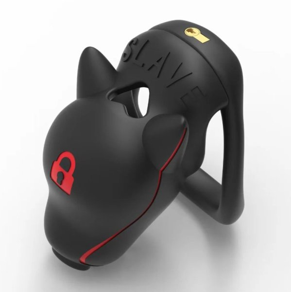 (image for) Slave Dog Head Chastity Cage - Invisible Lock