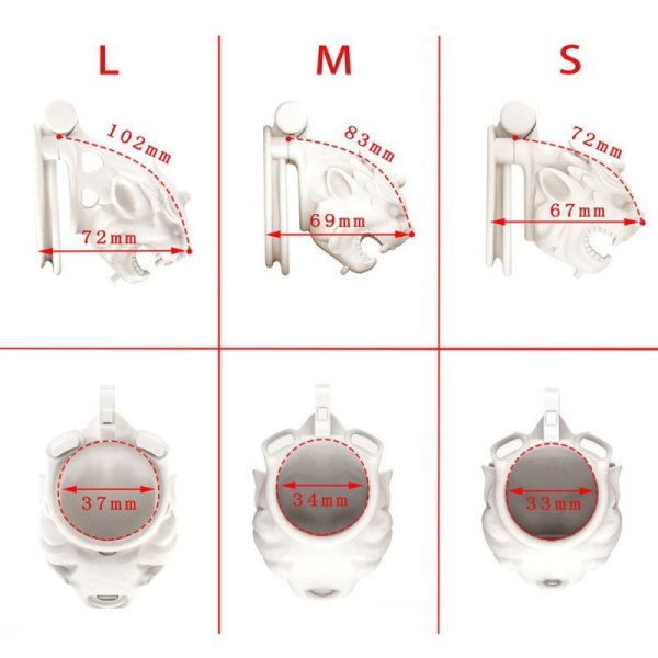 (image for) Dragon 3D Chastity Cage With Bell