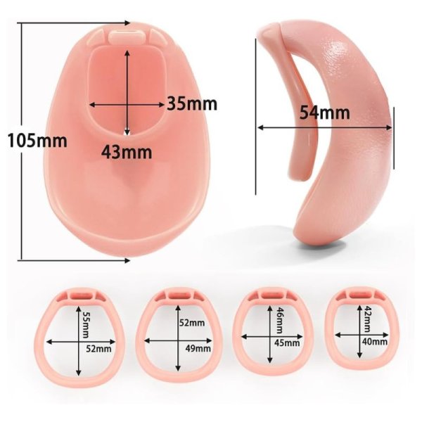 (image for) Enclosed Pussy Hole Design Chastity Cage