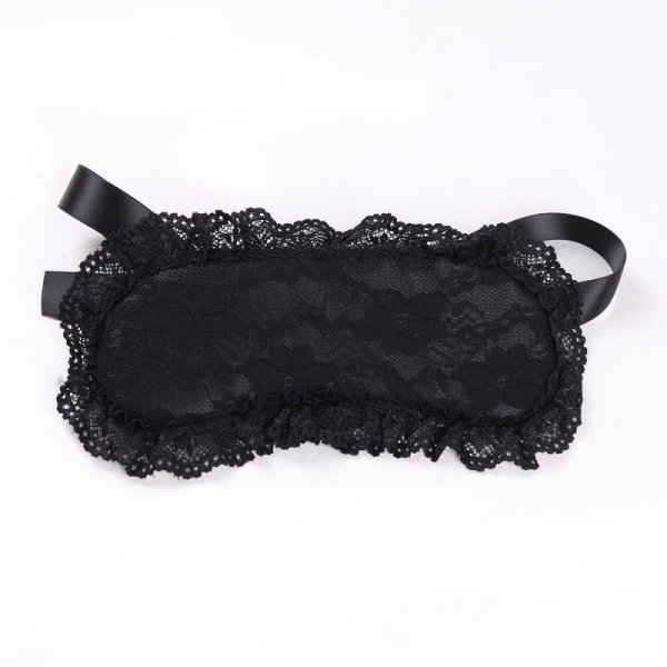 (image for) Velcro Lace Blindfold and Handcuffs Set