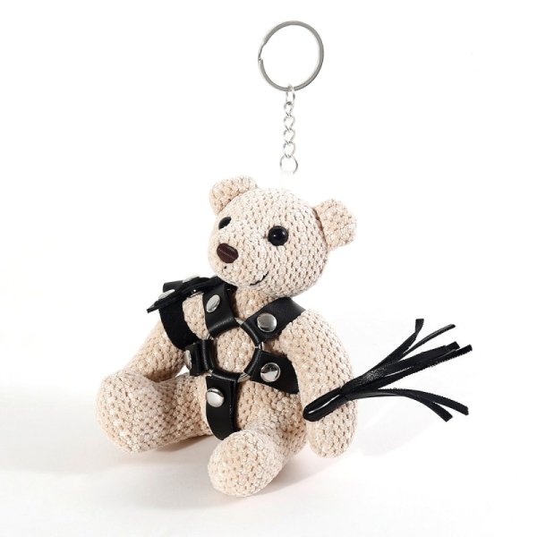 (image for) Fetish Teddy Bear Keyring - Punk Shoulder