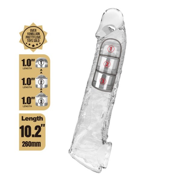 (image for) 10.2" Adjustable Penis Extension With Inserts